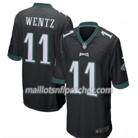 Maillot Philadelphia Eagles Carson Wentz 11 Nike Noir - Homme